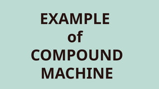 EXAMPLE
of
COMPOUND
MACHINE
 
