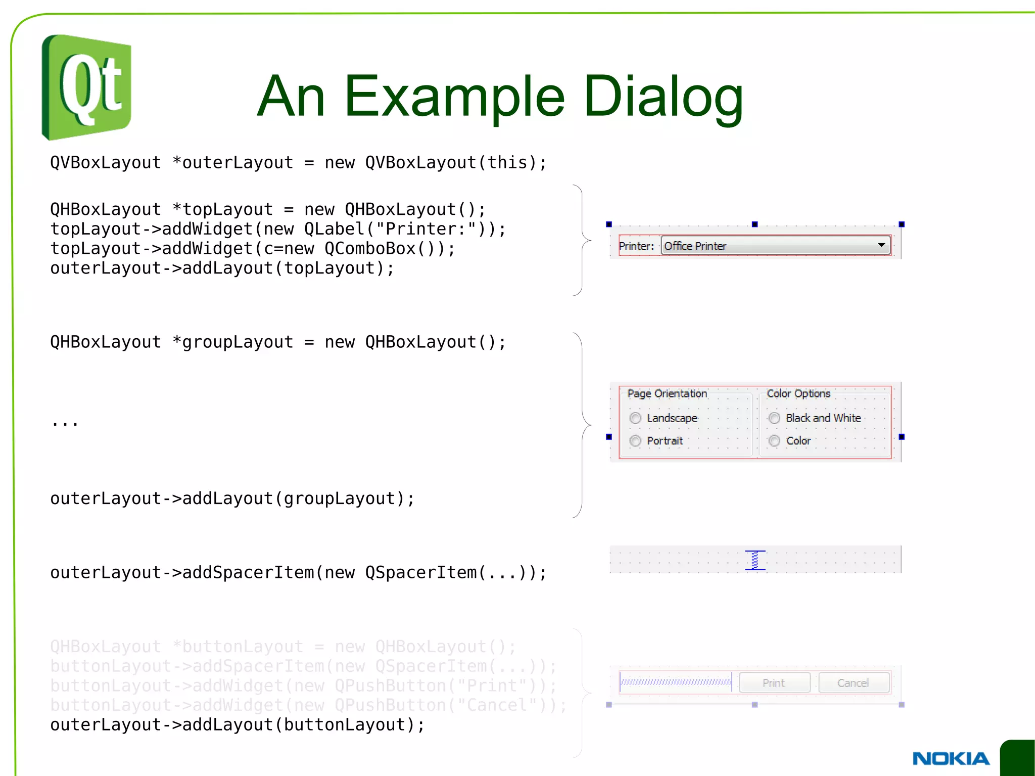 Can contain other widgets 