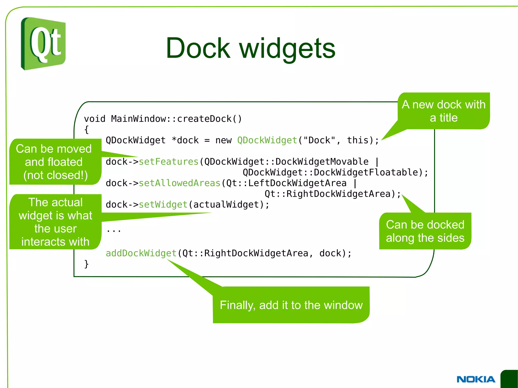 Signals textChanged()  - emitted when the text is altered Properties plainText  – unformatted text 