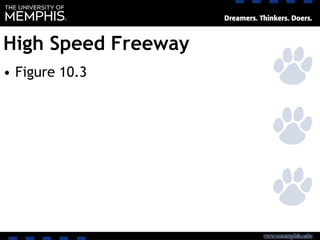 High Speed Freeway
• Figure 10.3
 