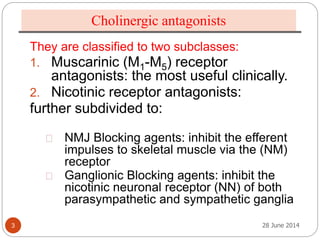 L 4: Cholinergic antagonists