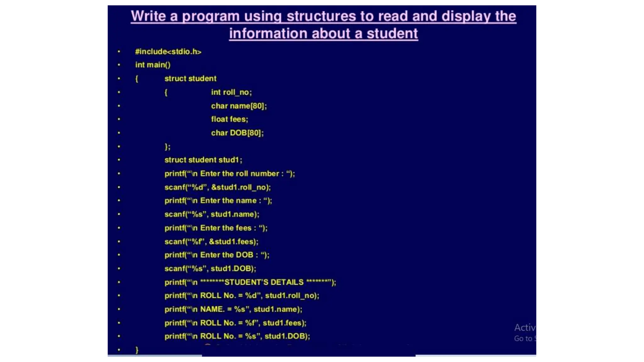 Structures - C Programming - Union - Basic Programming | PPT