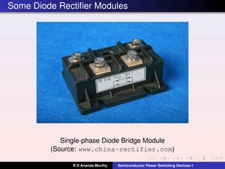 Lecture-4 : Semiconductor Power Switching Devices-1 | PDF