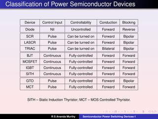 Lecture-4 : Semiconductor Power Switching Devices-1 | PDF