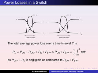 Lecture-4 : Semiconductor Power Switching Devices-1 | PDF