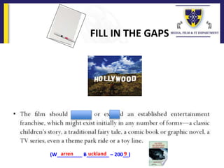 (W_________ B________ – 200__)arren uckland 9
FILL IN THE GAPS
 