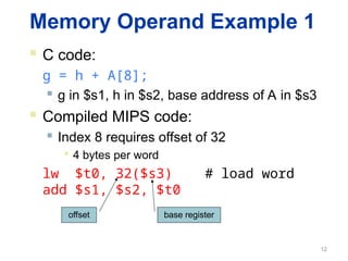 COMPUTER ARCHITECTURE MIPS INTRODUCTION ISA | PPT