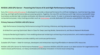 NVIDIA L40S GPU Server – Advanced Performance for AI and Data Workloads ...
