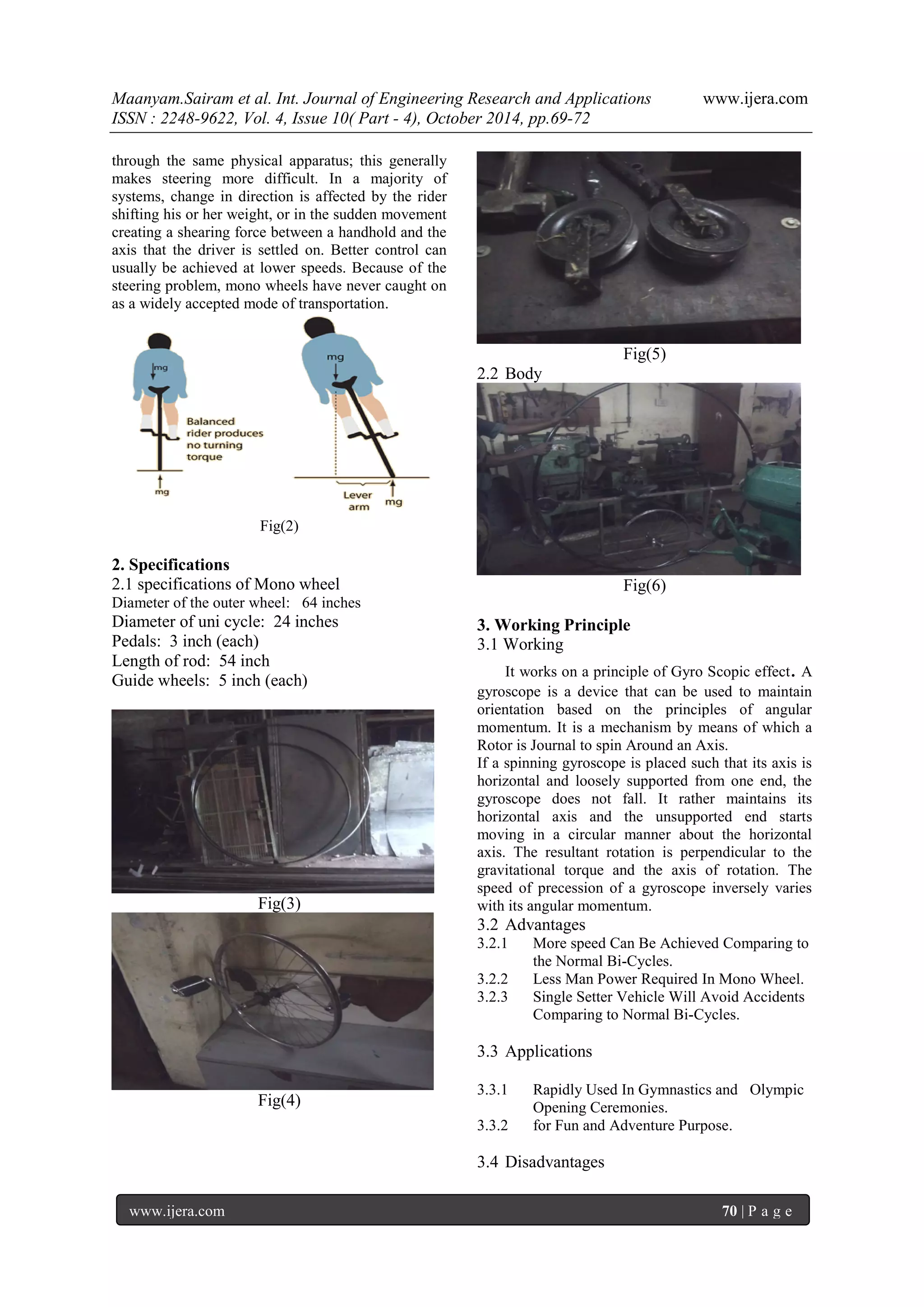 Fabrication Of Mono Roue PDF fabrication-of-mono-roue-pdf