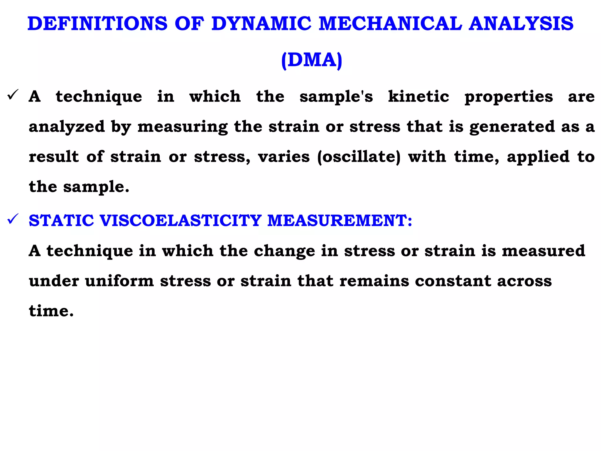 dynamic mechanical analysis