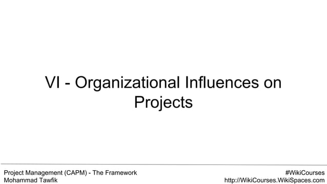 Project Management (CAPM) - The Framework | PDF