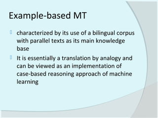 Types of machine translation | PPT