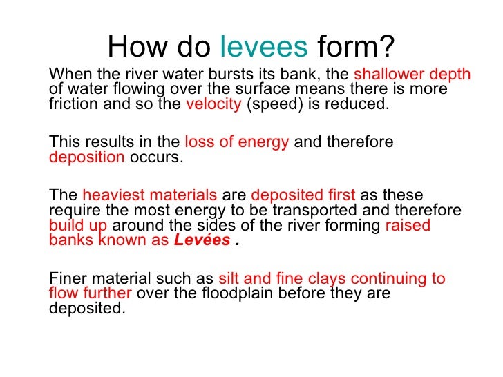 l4 levees and floodplains how does a floodplain form