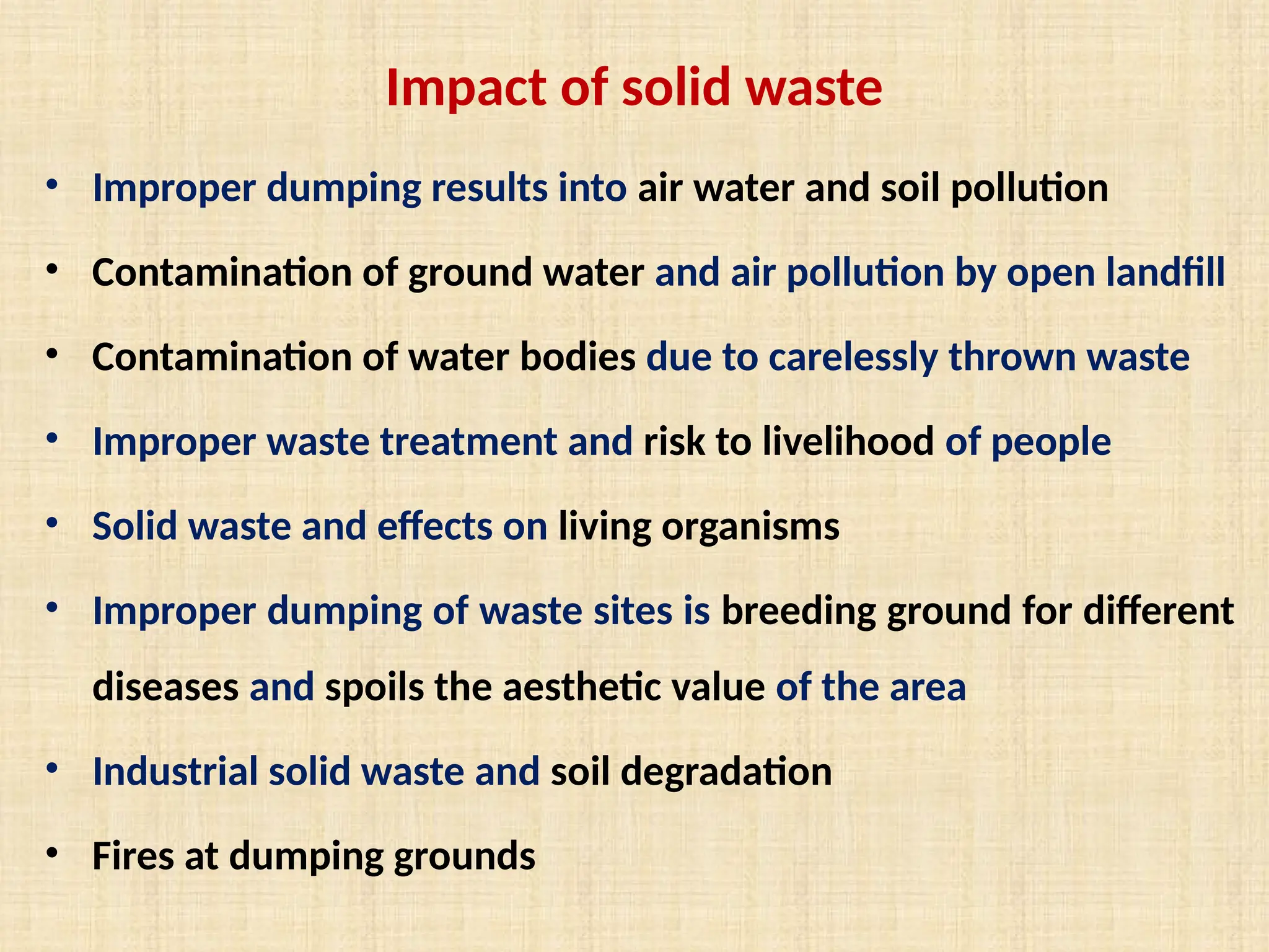 Causes of waste generation and impact on human health | PPT