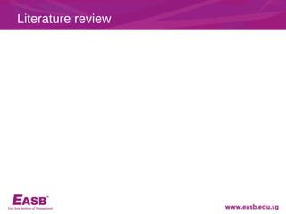 Literature review
 