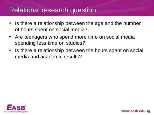 example of a relational research question