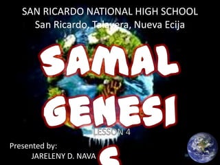 SAN RICARDO NATIONAL HIGH SCHOOL
San Ricardo, Talavera, Nueva Ecija
Presented by:
JARELENY D. NAVA
 
