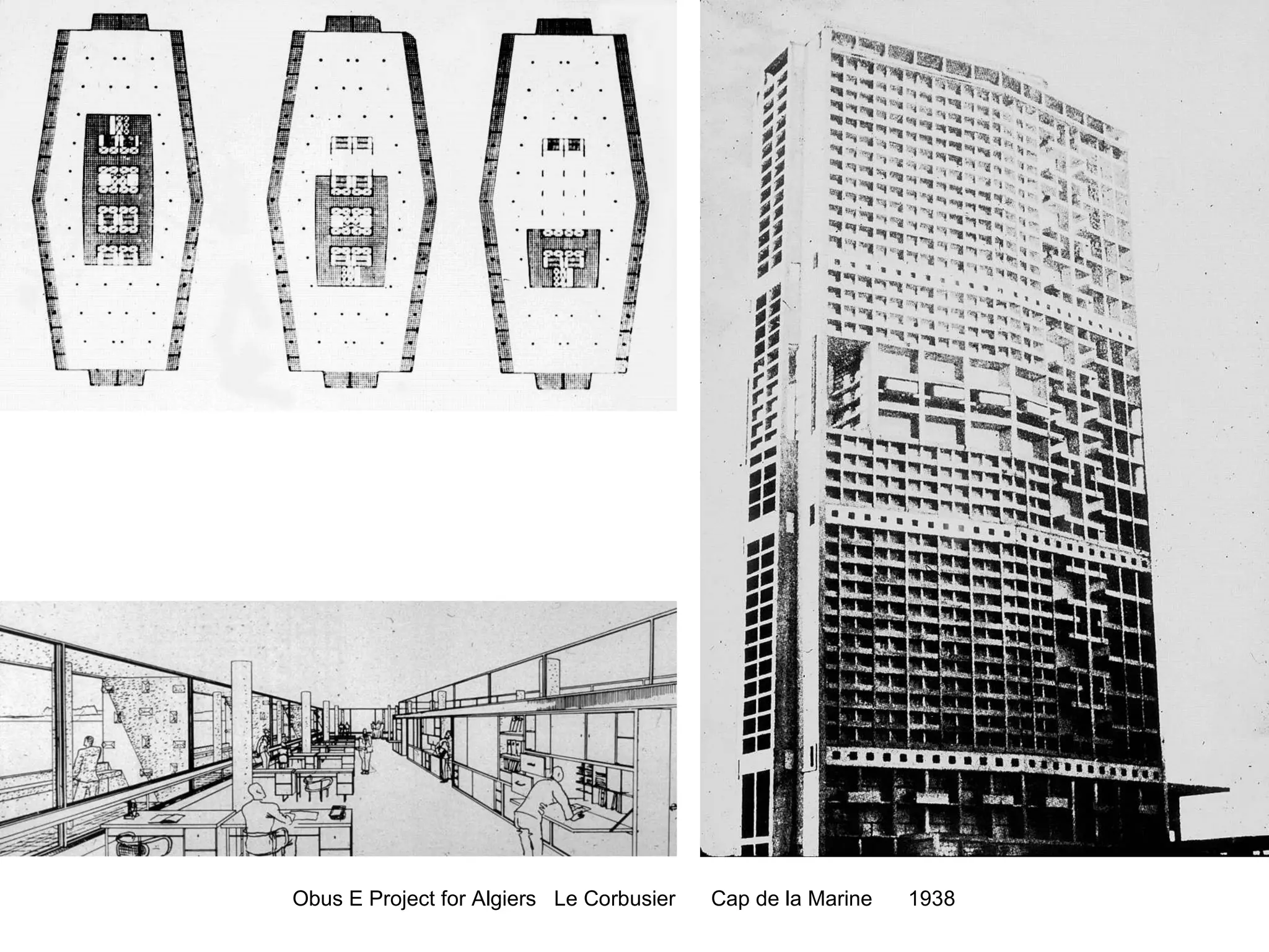 Obus E Project for Algiers  Le Corbusier  Cap de la Marine  1938 