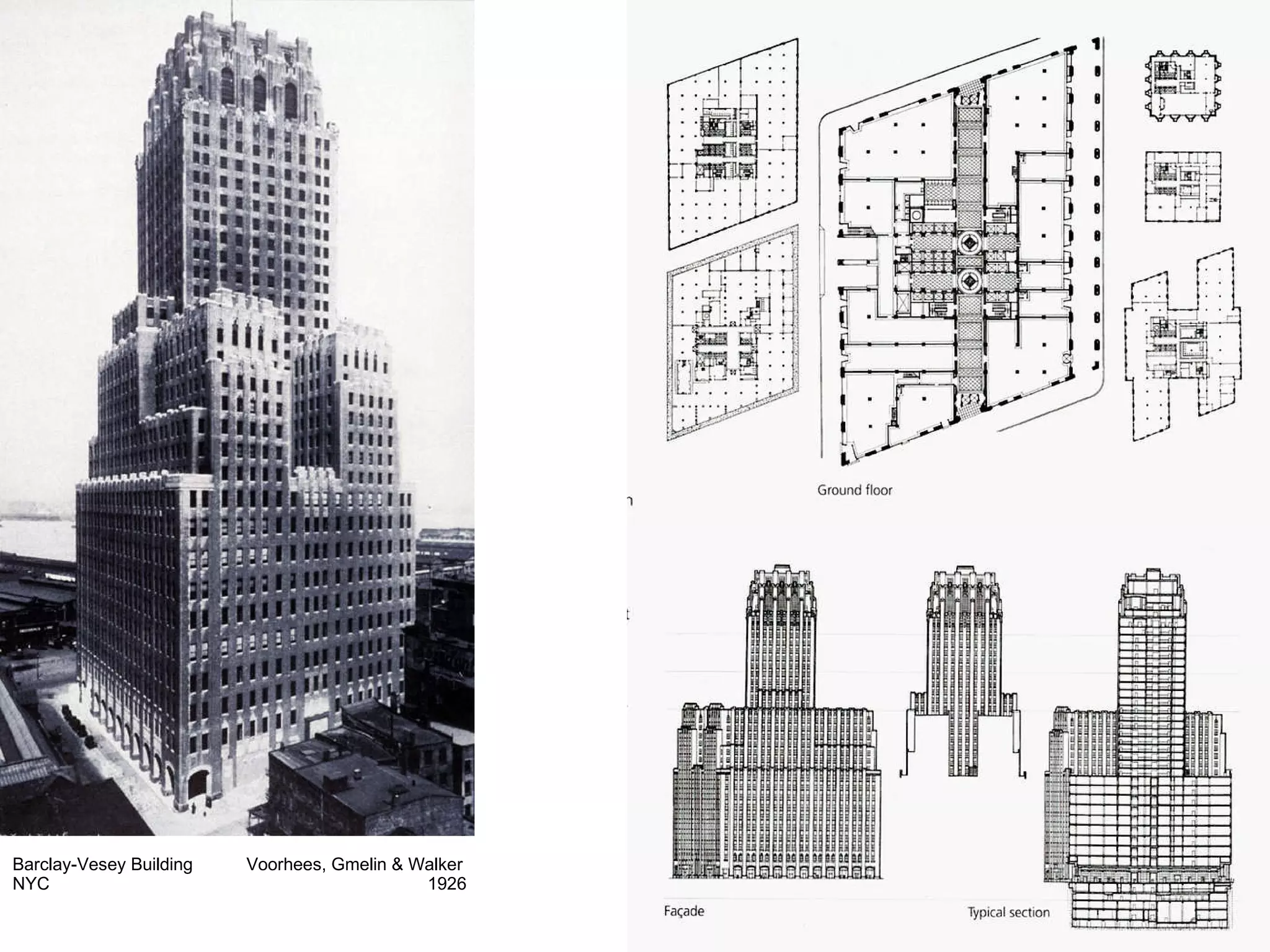 Barclay-Vesey Building  Voorhees, Gmelin & Walker NYC   1926 