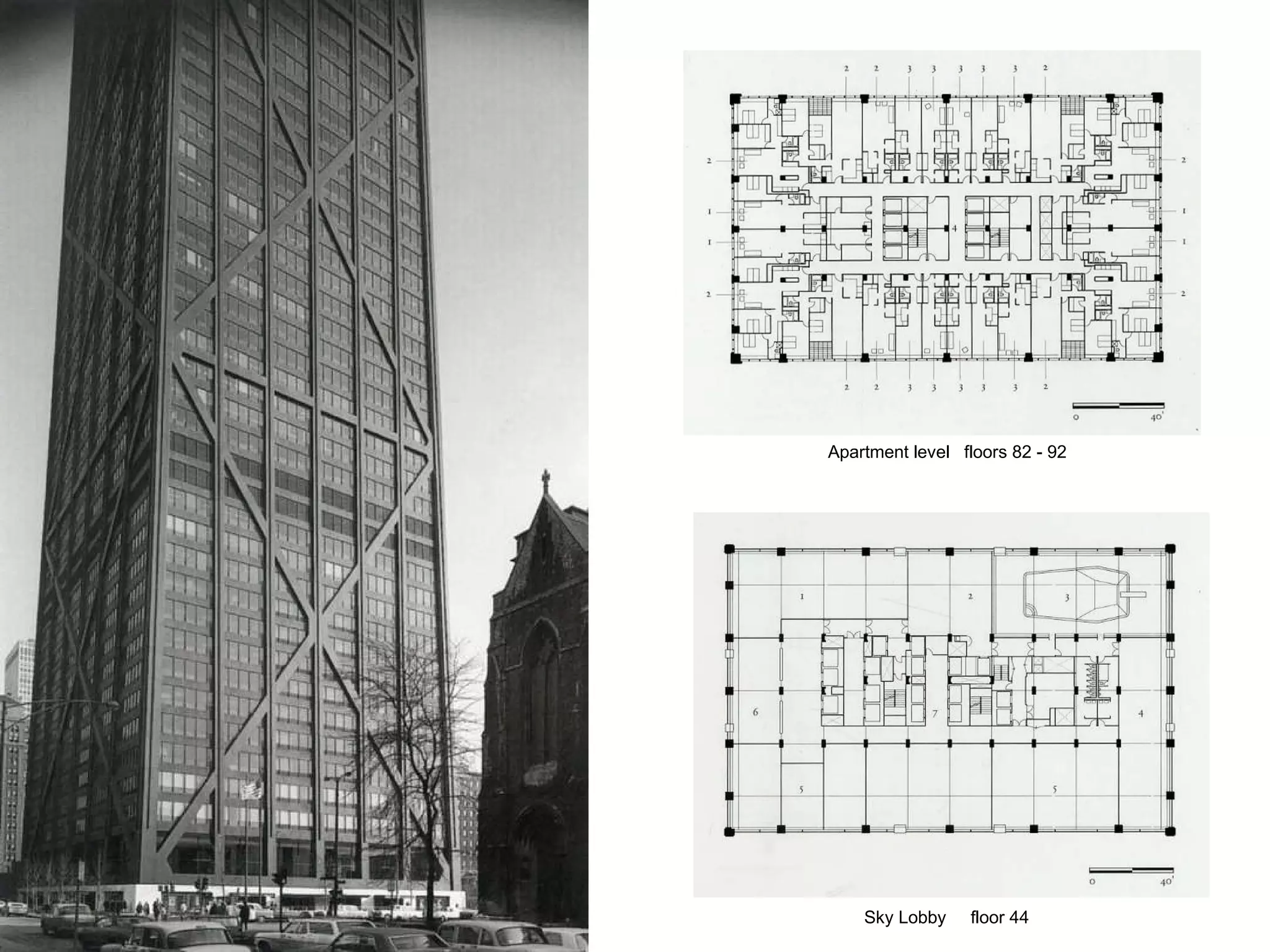 Apartment level  floors 82 - 92 Sky Lobby  floor 44 