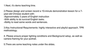 Interactive English Teaching Demo for Young Learners Using TPR Method ...