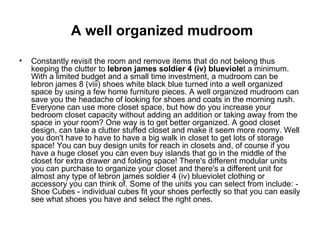 A well organized mudroom ,[object Object]