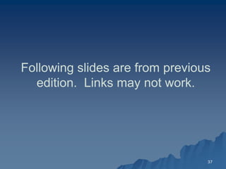 37 
Following slides are from previous edition. Links may not work.  