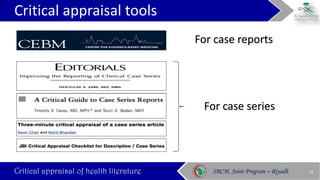 Use of checklists in critical appraisal of health literature | PDF