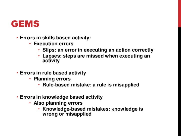CS5032 Lecture 5 Human Error 1