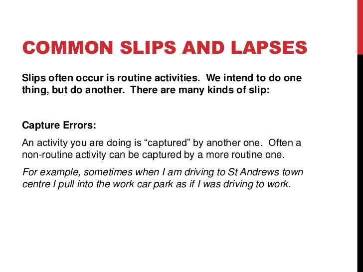 CS5032 Lecture 5 Human Error 1