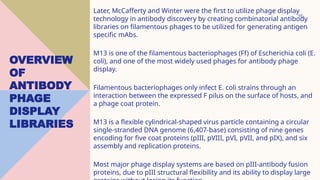 Phage Display Systems and its applications in immunotherapy | PPTX