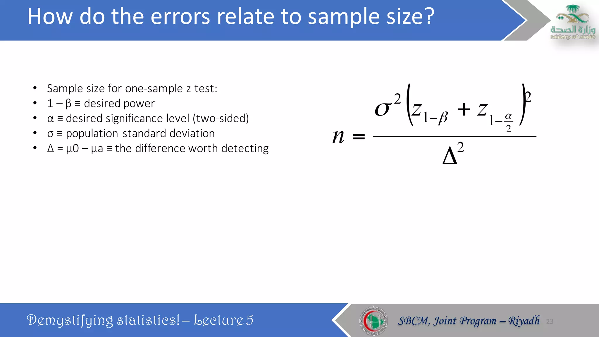 P value, Power, Type 1 and 2 errors | PDF