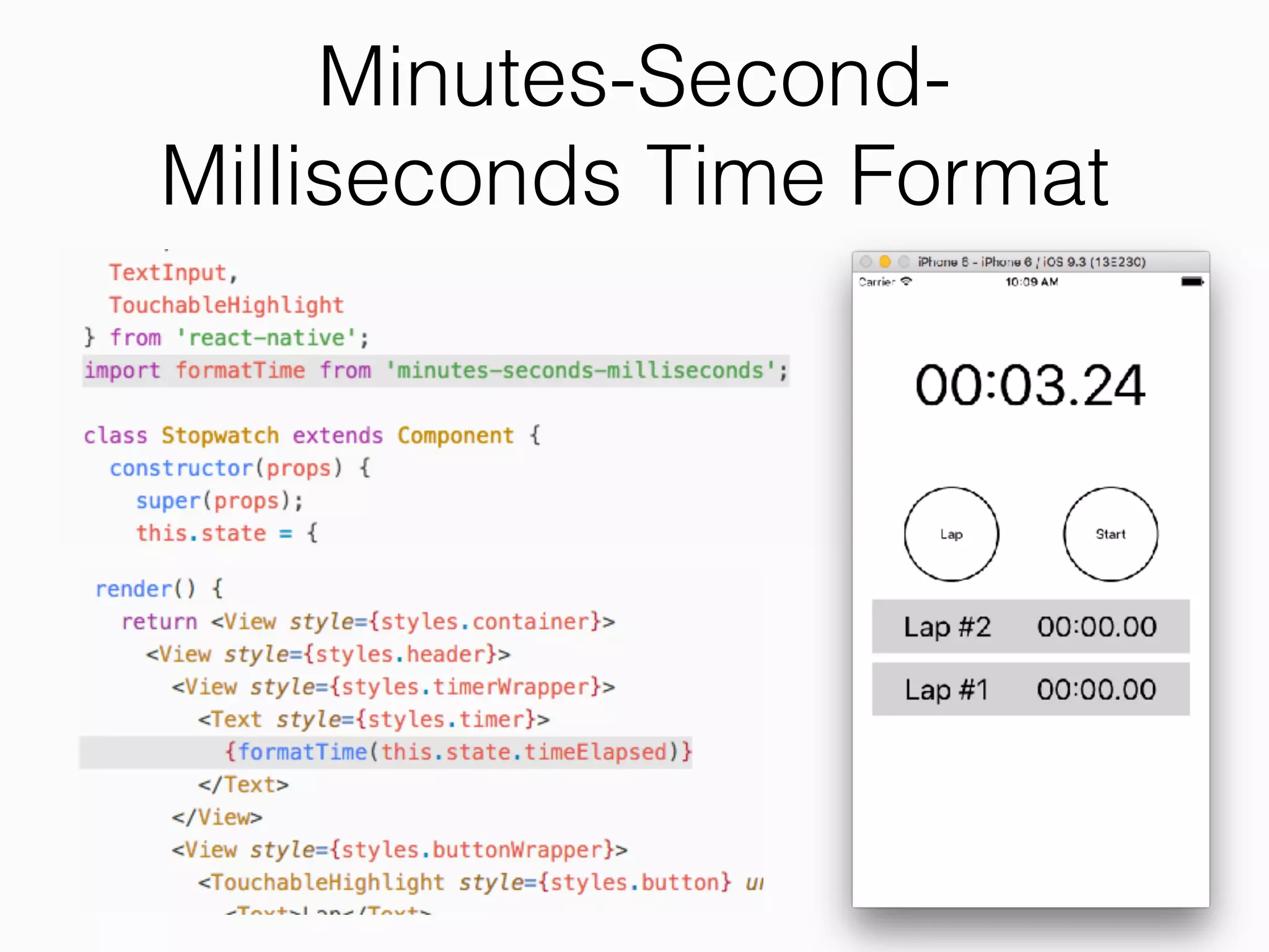 Minutes-Second-
Milliseconds Time Format
 