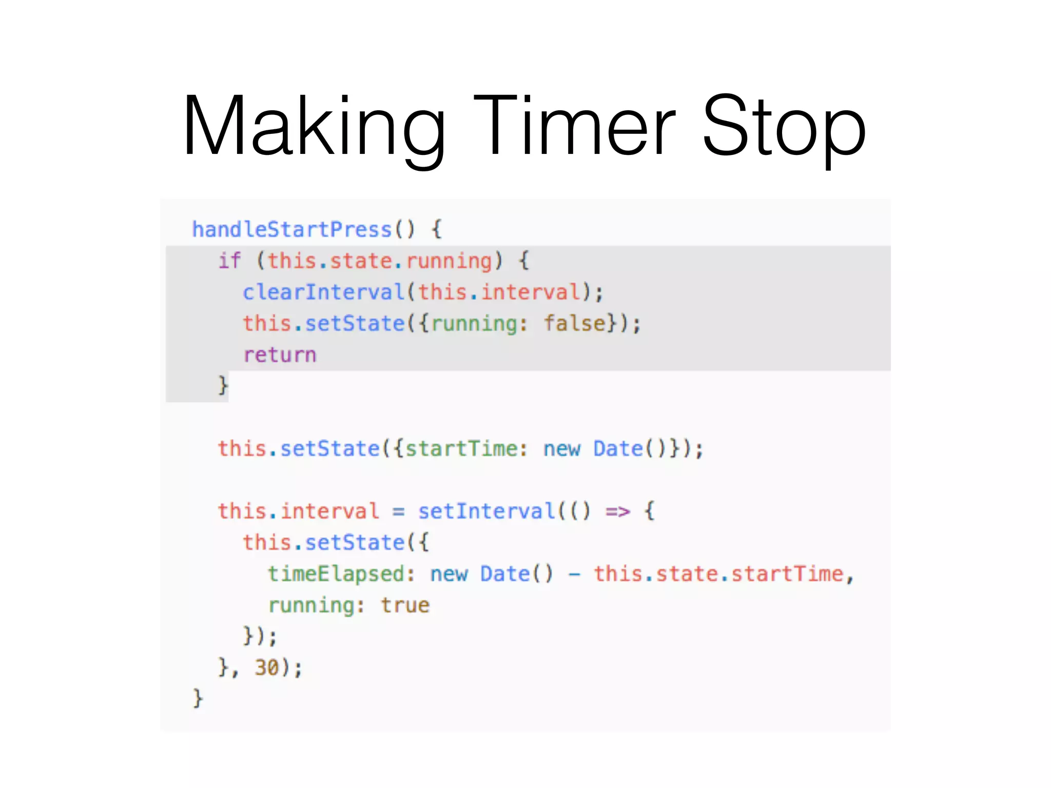 Making Timer Stop
 