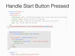 Handle Start Button Pressed
 