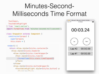 Minutes-Second-
Milliseconds Time Format
 