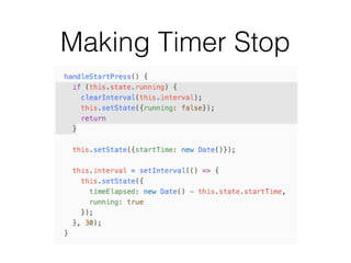 Making Timer Stop
 