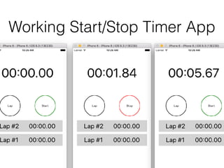Working Start/Stop Timer App
 
