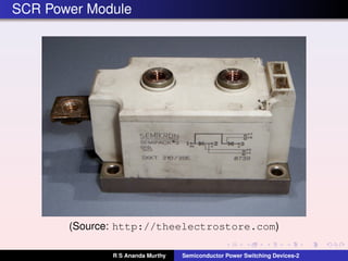 Lecture-5 : Semiconductor Power Switching Devices-2 | PDF