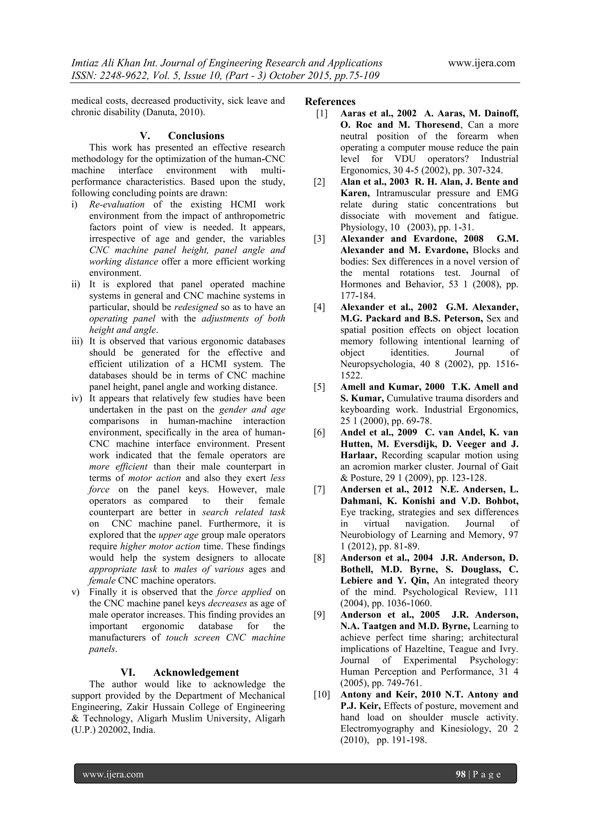 MultiResponse Research Methodology for Ergonomic Design of HumanCNC