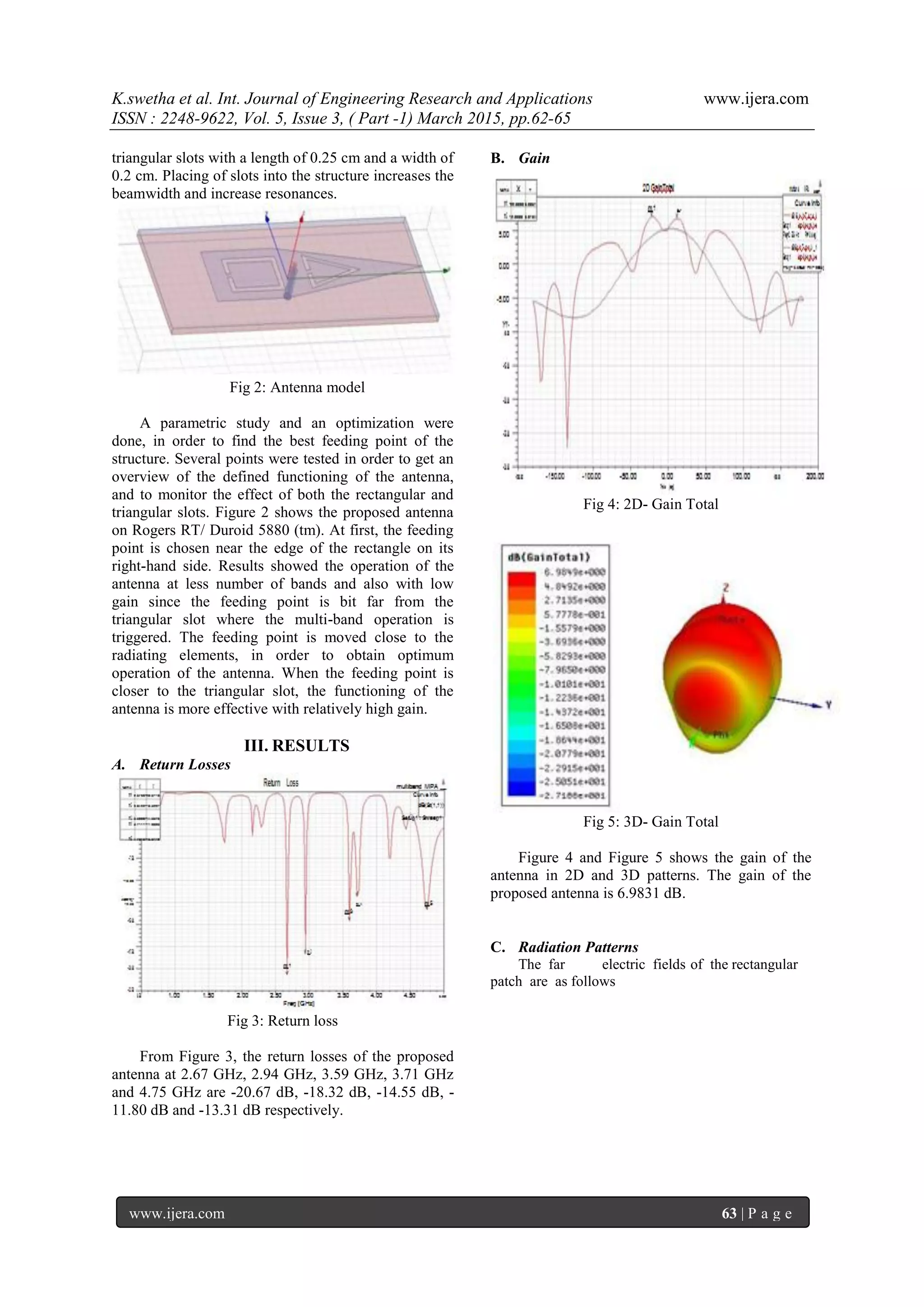 Optimization of Multi-band Rectangular-Triangular Slotted Antenna | PDF