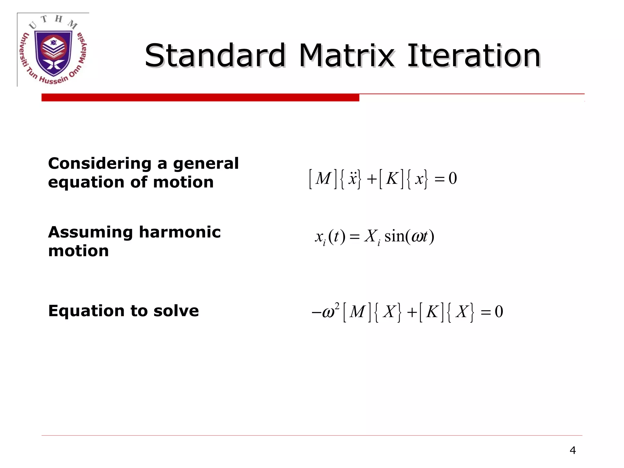 L5 determination of natural frequency & mode shape | PPT