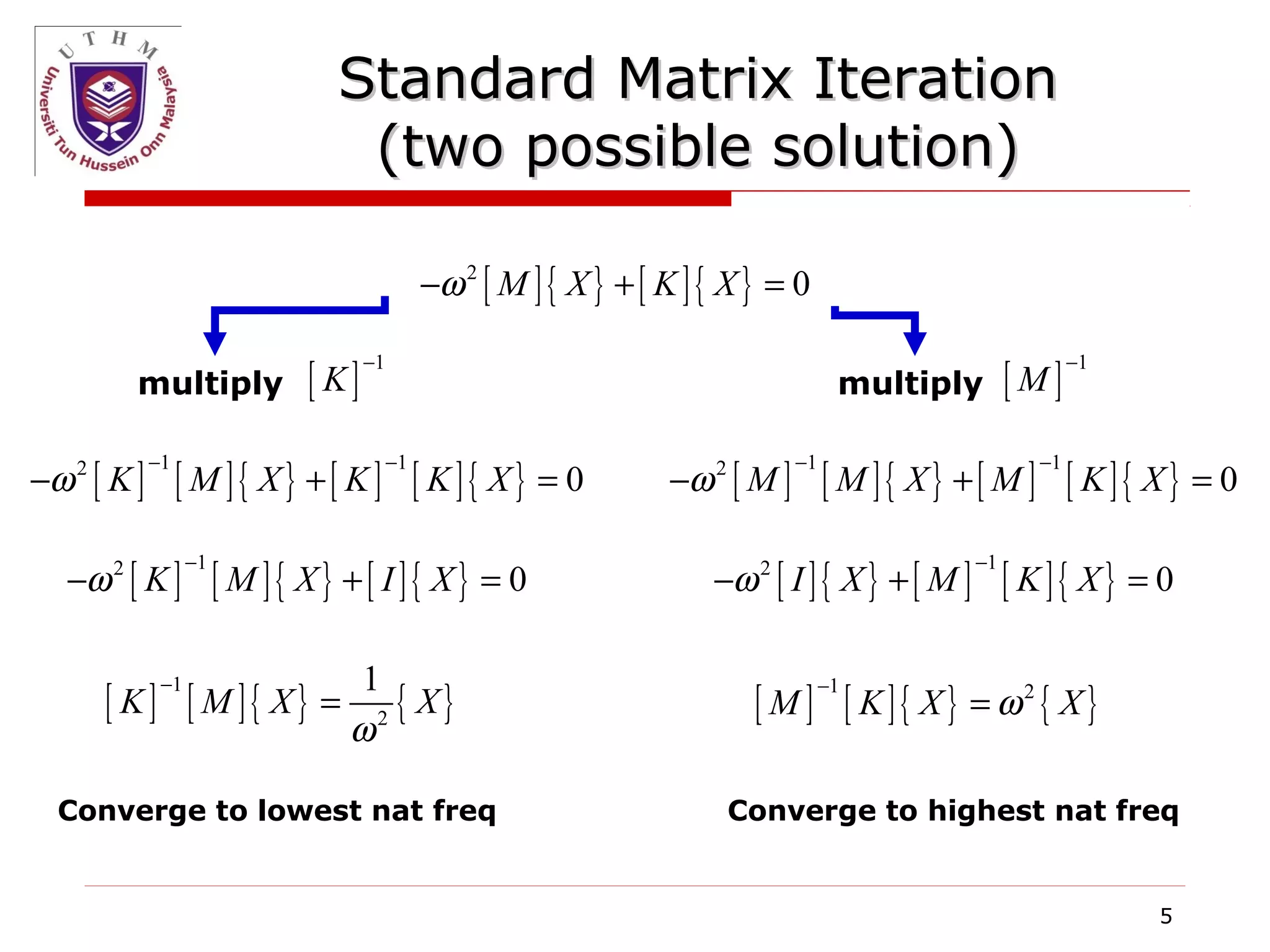 L5 determination of natural frequency & mode shape | PPT