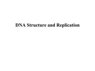 DNA Structure and Replication
 