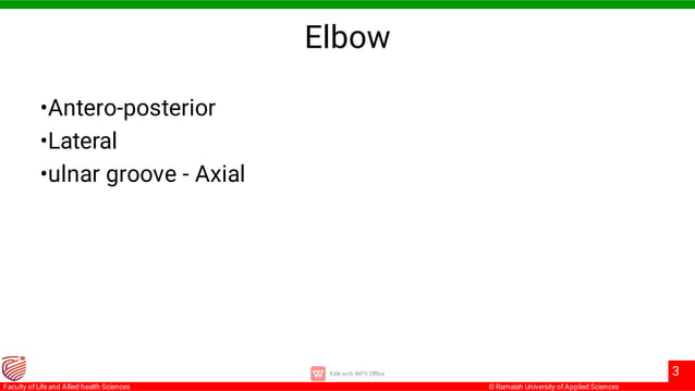Radiographic techniques of elbow (Elbow) | PDF