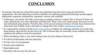 L5 Network and Internet tecchnologyT ZERO CLIENT APPLICATION | PPTX