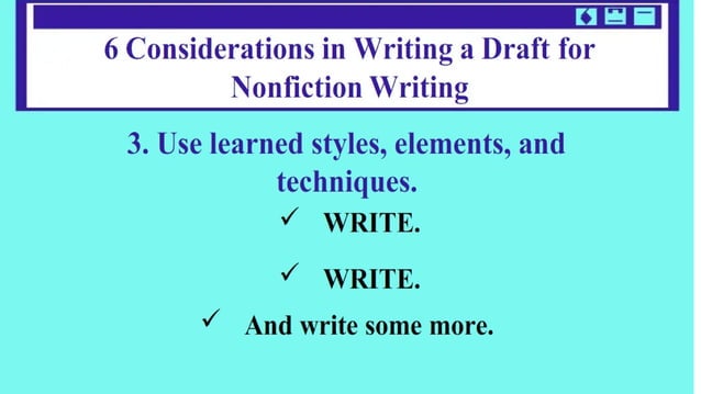 L#6- Revising the draft- Creative Non fiction | PPTX