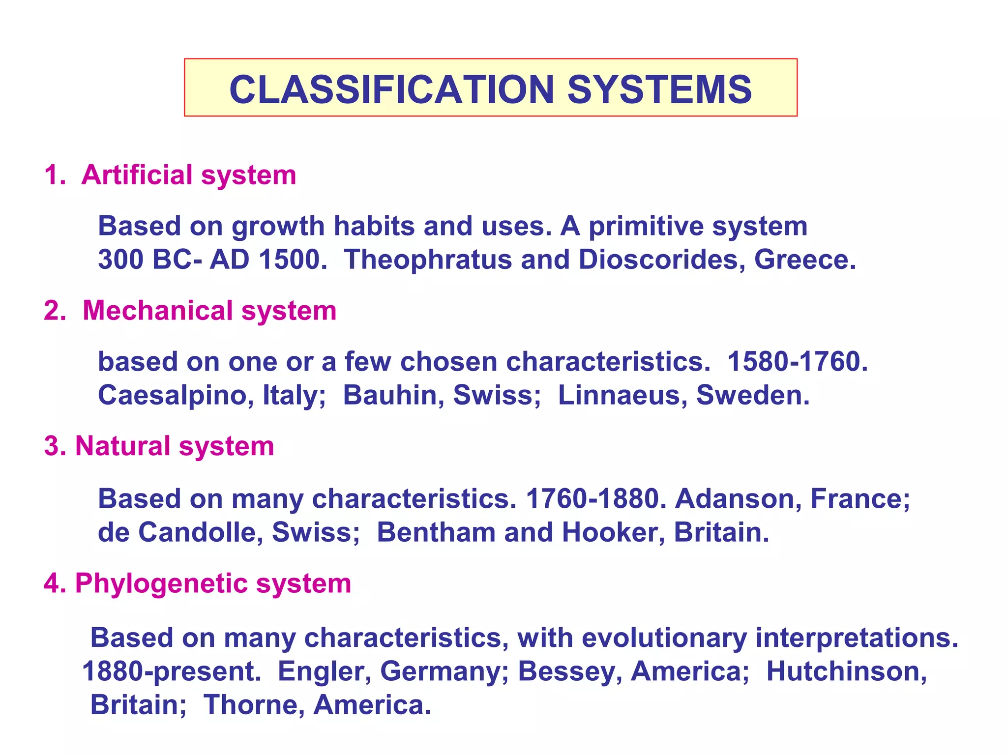 Bessey Classification System Plant taxonomy | PPT