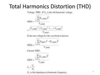 Total Harmonics Distortion (THD)
11
 