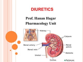 DIURETICS
Prof. Hanan Hagar
Pharmacology Unit
 